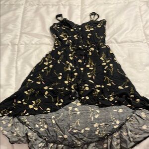 Art Class Black and Gray Embellished Tiered Sundress